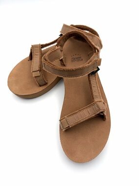 Teva Midform Universal Canvas Sandals Tigers Eye Tan Brown EUC 9